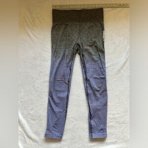 Grey and Blue Gymshark Ombré Leggings